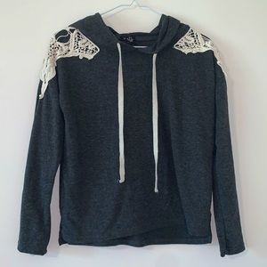 Rue 21 womens hoodie. Size sm. Color charcoal.